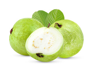 Guava fruit isolated on white