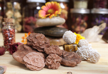Desert Rose Rocks From Oklahoma on Meditation Table