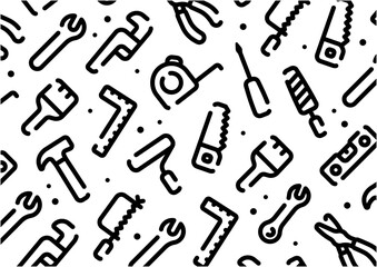 Tool icon pattern background for graphic design.A-size horizontal.