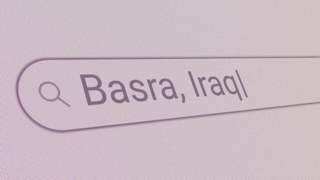 Search Bar Basra Iraq 
Close Up Single Line Typing Text Box Layout Web Database Browser Engine Concept