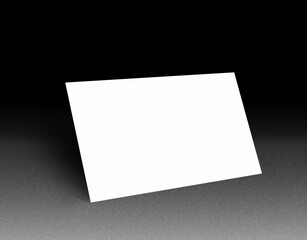 blank business card mockup on dark background