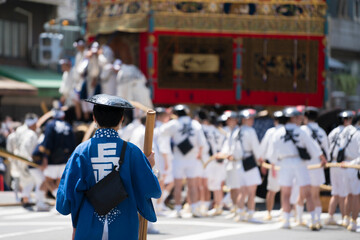 京都　祇園祭　長刀鉾の辻回し