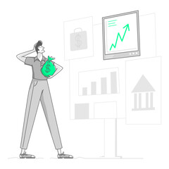 man is thinking of investing his money