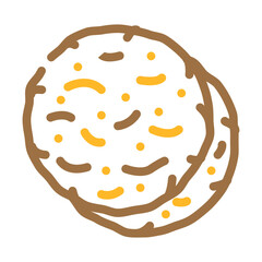 pumpkin cookies color icon vector. pumpkin cookies sign. isolated symbol illustration