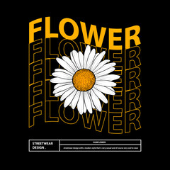 Sunflower streetwear design retro modern vector clothing