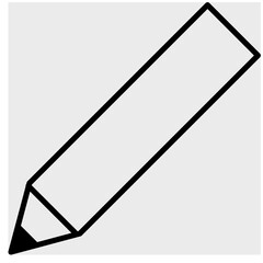 outline type pencil icon illustration