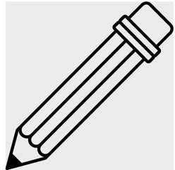 outline type pencil icon illustration