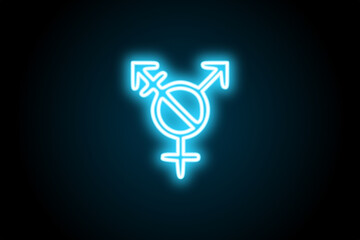 Neon sex gender icon symbol 