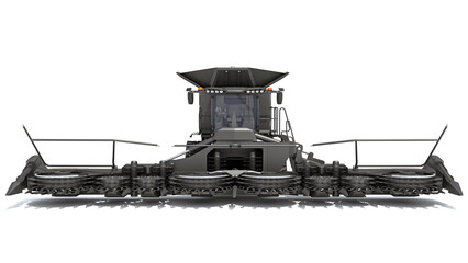 Combine Farm Harvester 3D rendering on white background