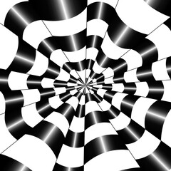 Psychedelic tunnel, the effect of crumpled paper or wrapper