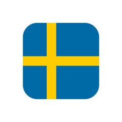 Sweden flag, official colors. Vector illustration.