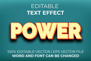 Power text effect, easy to edit
