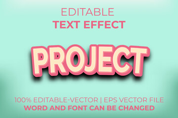 Project text effect, easy to edit
