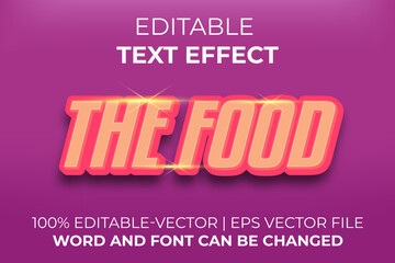The Food text effect, easy to edit
