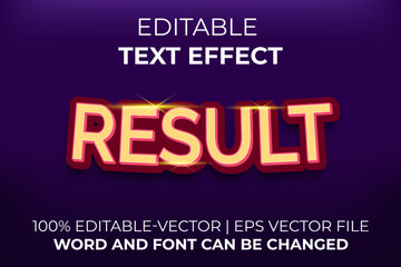 Result text effect, easy to edit
