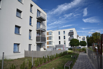 Residential area. Modern apartments in Poland. Estate in Wroclaw city, Poland.