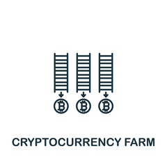 Cryptocurrency Farm icon. Monochrome simple Cryptocurrency icon for templates, web design and infographics