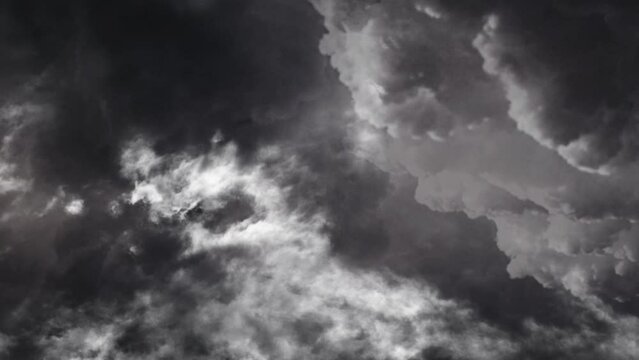 gray dark cumulonimbus clouds moving in the sky