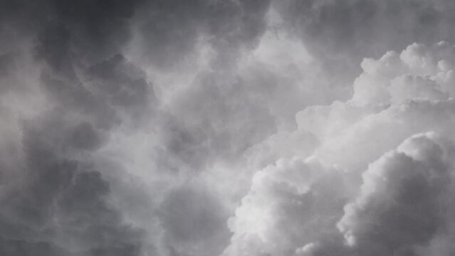 4k  thunderstorm inside a cumulonimbus cloud