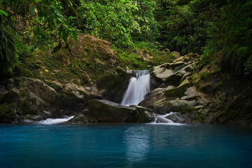 Rio Celeste Waterfalls in Central America