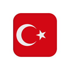 Turkey flag, official colors. Vector illustration.