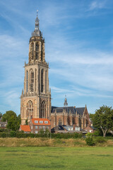 Fototapeta na wymiar Tower of The Cunera Church in the city of Rhenen, Province Utrecht, The Netherlands