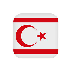 Turkish Republic of Northern Cyprus flag, official colors. Vector illustration.