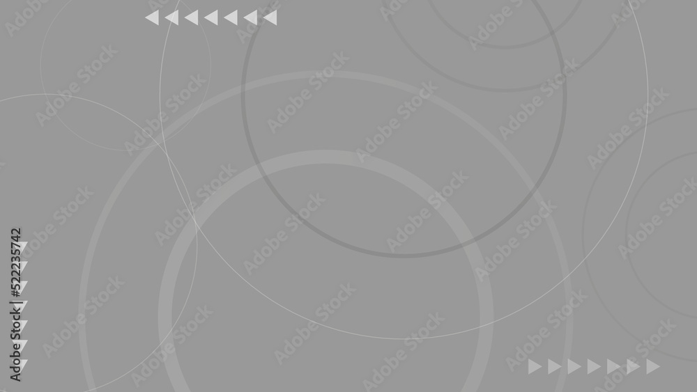 Poster abstract gray gradient background with outlined circular shapes and arrows. vector stock.