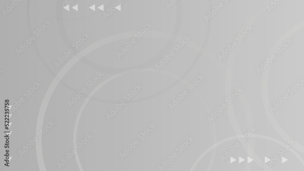 Poster abstract gray gradient background with outlined circular shapes and arrows. vector stock.