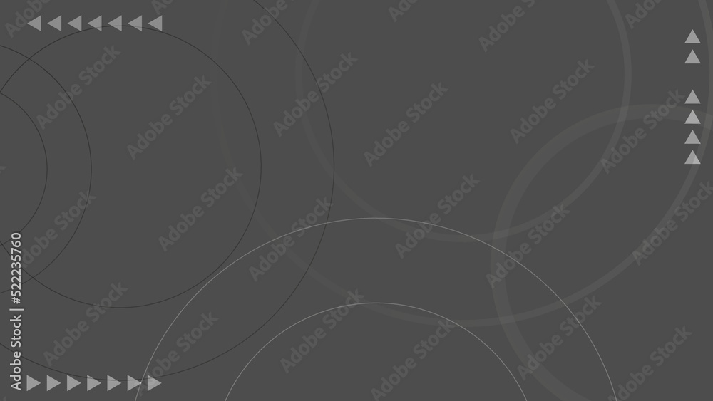 Poster abstract gray gradient background with outlined circular shapes and arrows. vector stock.