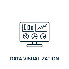 Data Visualization icon. Monochrome simple line Data Science icon for templates, web design and infographics