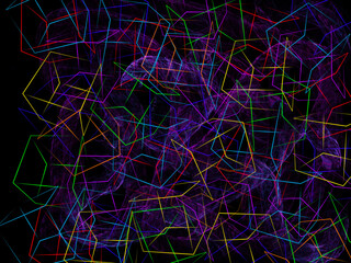 glowing lines, neon lights, abstract psychedelic background, ultraviolet, vibrant colors