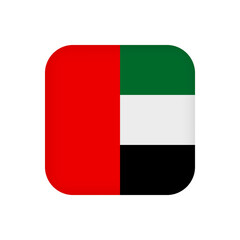 United Arab Emirates flag, official colors. Vector illustration.