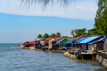Cambodia. The seaside resort of Kep. Krong Kep Province. Crab market