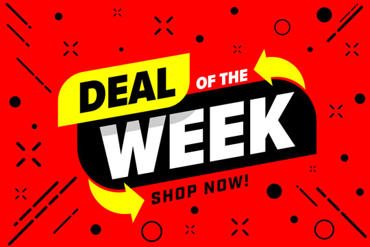 Week discount promotion banner template