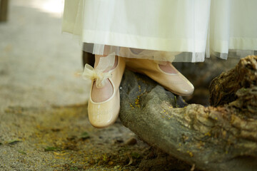 vestido, comunión, calzado, naturaleza