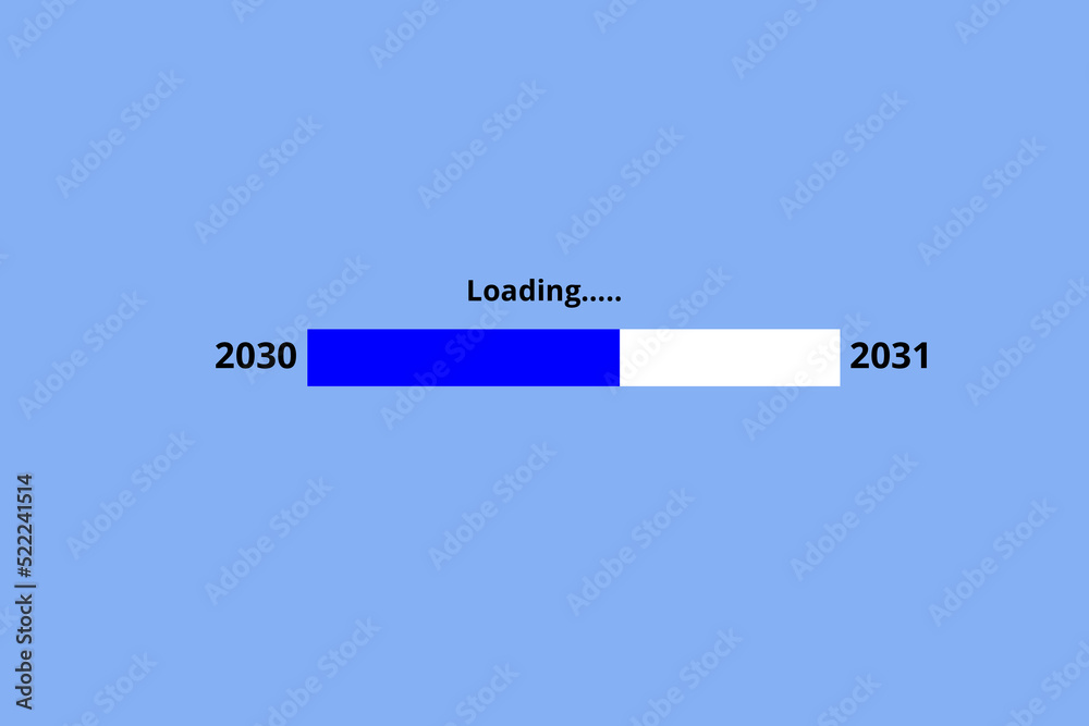 Poster Loading - blau - 2030 / 2031