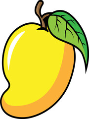 Mango vector illustration. Fruit image or clip art.