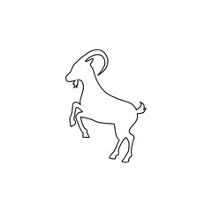 Goat animal icon logo design