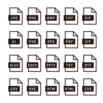 色々なファイル形式のアイコン,various file format icon