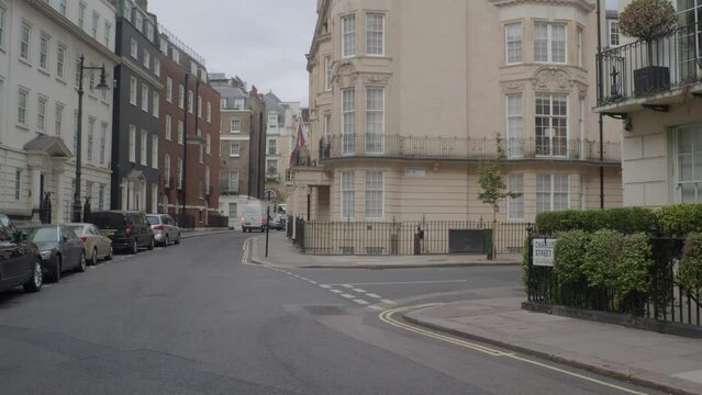 Empty street in London during Coronavirus pandemic lockdown in 2020
