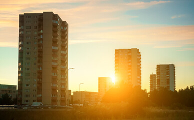 Soviet-style apartment buildings in Lasnamae, Tallinn.
