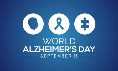 Vector illustration on the theme of World Alzheimer's day observed each year on 21st September For banner, poster, card and background design.