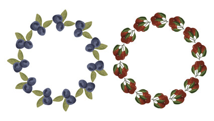 fruit crown isolated on white background great for cards, invitation, banner and others