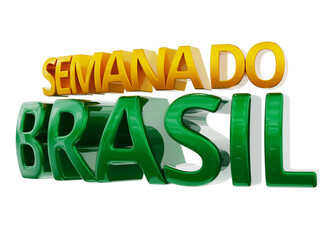 SEMANA DO BRASIL LOGO 3D 