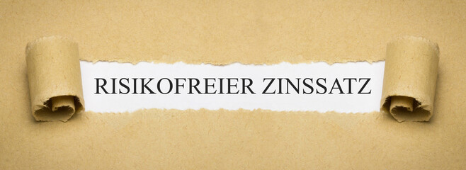 Obraz premium Risikofreier Zinssatz