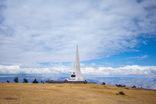 Commemorative Obelisk That Represents The Battle Of Ayacucho In The Pampa De La Quinoa.