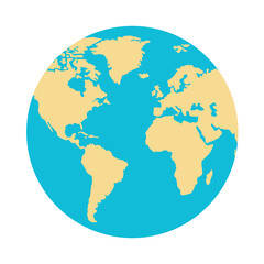Fototapeta na wymiar world map with globe