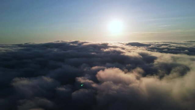 Clouds rolling over the cliffs of Bellevue Newfoundland, Canada
