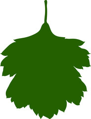 Leaf silhouette icon. Leaf of the tree